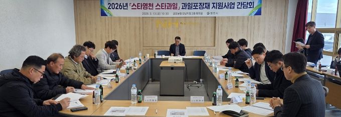 지난 13일 금호농협 강남지점 회의실에서 지역농협 포장재 판매 담당자와 제작업체 관계자 등이 참석한 가운데, '스타영천 스타과일' 과일포장재 지원사업 간담회가 개최됐다.