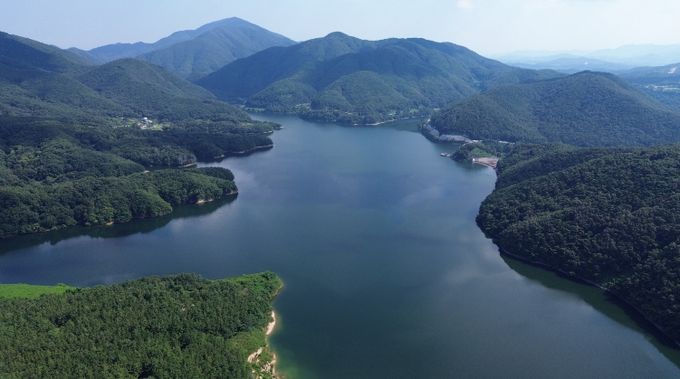 경주시 상수도 주요 수원지인 덕동호 전경