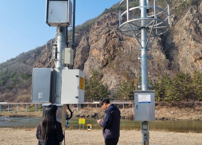 재난 예·경보시설 점검 모습