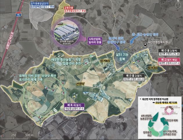 대산면 사거지구 농촌공간 정비사업(정비형) 종합계획도