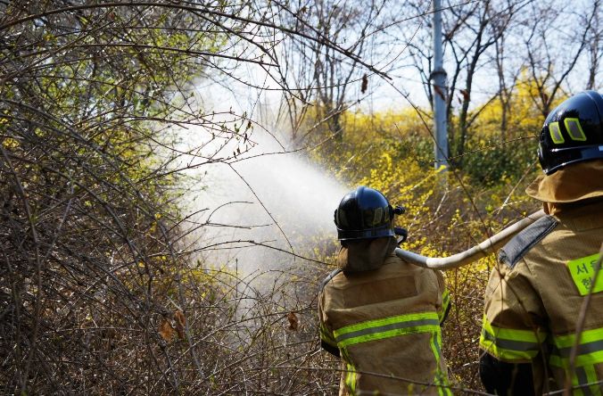 지난해 산불 진화 훈련