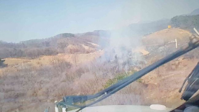 산불 현장 사진(임실군 관촌면 신전리)