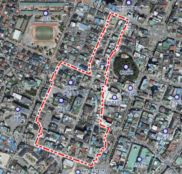 약선음식거리 자율상권 구역 경계도