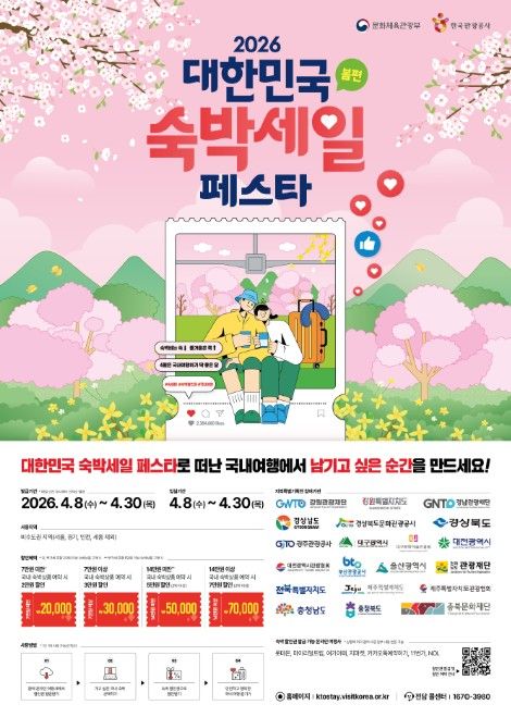 ‘2026 대한민국 숙박세일 페스타(봄편)’ 포스터