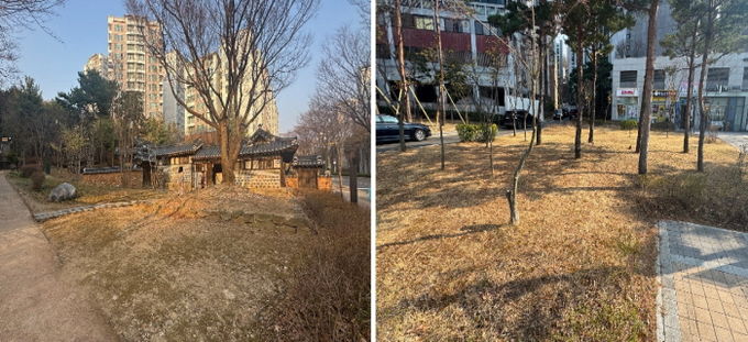 최종 선정된 시범 정원 대상지 ‘금성당(우물골근린공원)’(왼쪽)과 ‘은평마루소공원’(오른쪽)