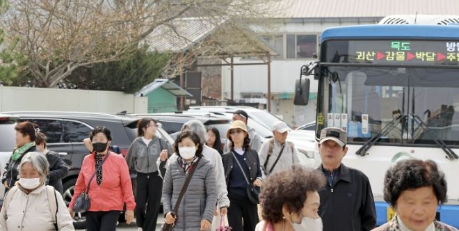 3일 괴산장날 시내버스 터미널