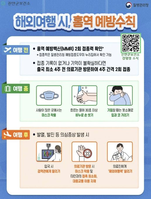 진안군, 설레는 여행 전 홍역 체크 필수!
