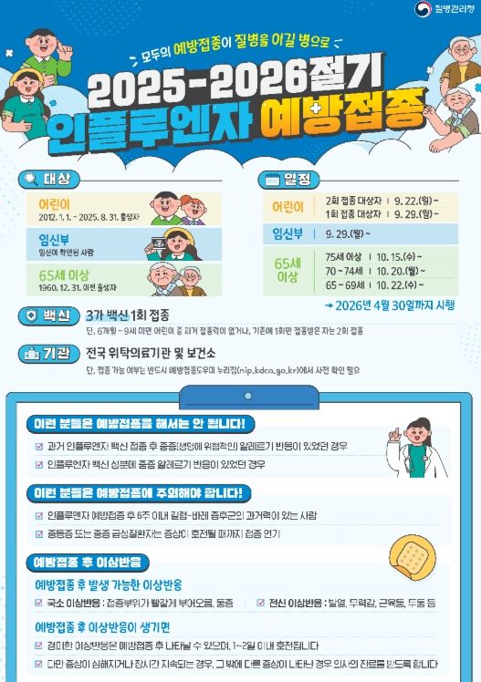 광양시, 독감 무료 예방접종