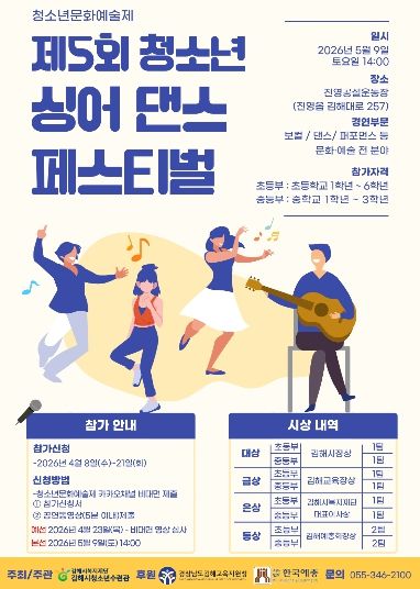 김해시청소년수련관, 지역 청소년 문화·예술의 장 ‘제5회 싱어 댄스 페스티벌’ 개최