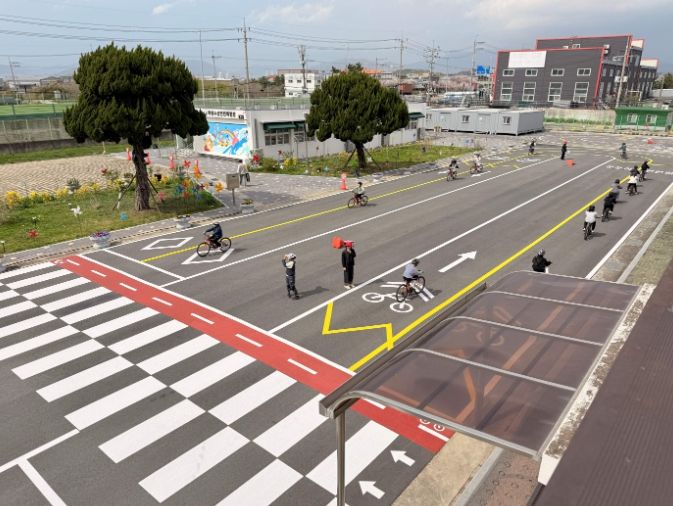 교통안전 시설 전경.