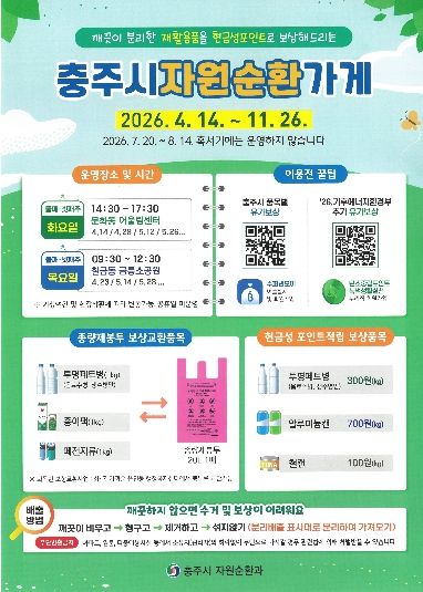 충주시, ‘자원순환가게’ 시범운영… 쓰레기가 돈이 된다