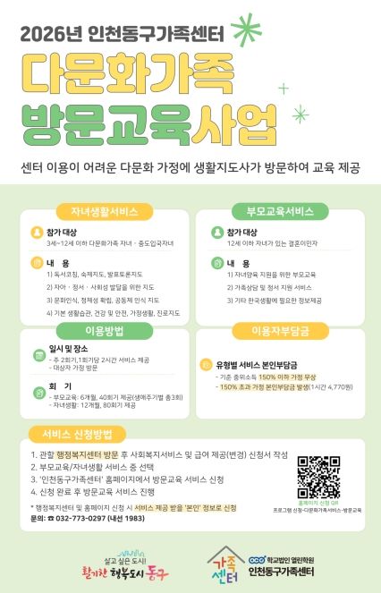 인천동구가족센터, 다문화가족 방문교육